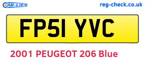 FP51YVC are the vehicle registration plates.