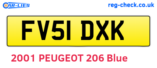 FV51DXK are the vehicle registration plates.