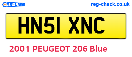 HN51XNC are the vehicle registration plates.