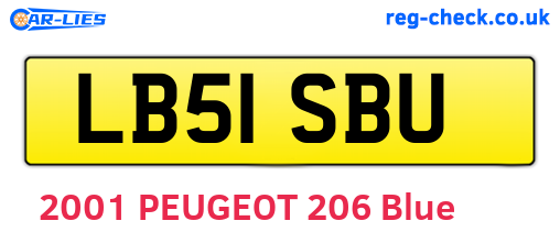 LB51SBU are the vehicle registration plates.