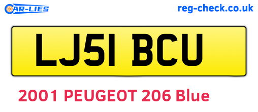LJ51BCU are the vehicle registration plates.