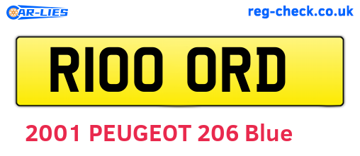 R100ORD are the vehicle registration plates.