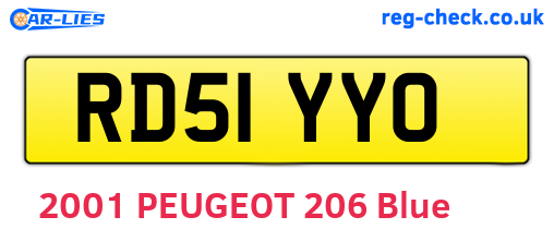 RD51YYO are the vehicle registration plates.