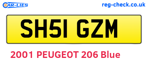 SH51GZM are the vehicle registration plates.