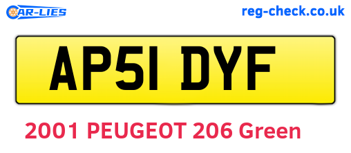 AP51DYF are the vehicle registration plates.