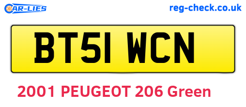 BT51WCN are the vehicle registration plates.