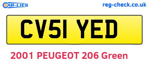 CV51YED are the vehicle registration plates.