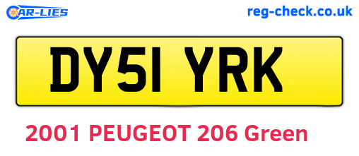 DY51YRK are the vehicle registration plates.