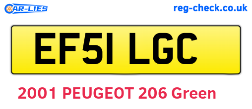 EF51LGC are the vehicle registration plates.