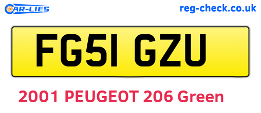 FG51GZU are the vehicle registration plates.