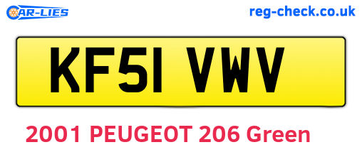 KF51VWV are the vehicle registration plates.