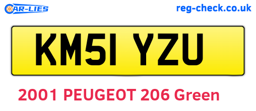 KM51YZU are the vehicle registration plates.