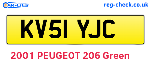 KV51YJC are the vehicle registration plates.