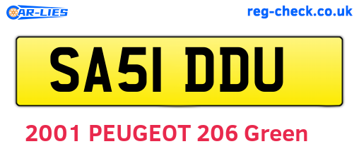 SA51DDU are the vehicle registration plates.