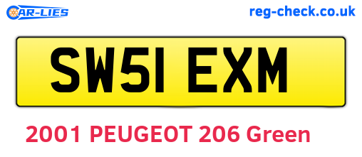 SW51EXM are the vehicle registration plates.