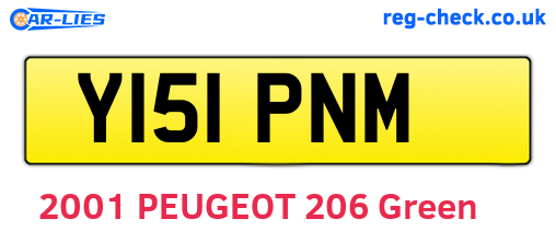 Y151PNM are the vehicle registration plates.