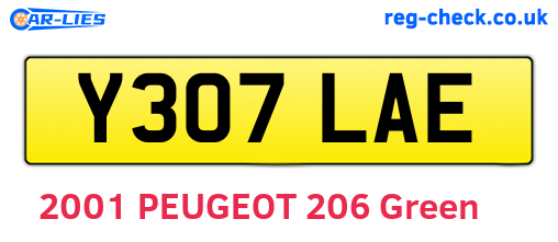 Y307LAE are the vehicle registration plates.