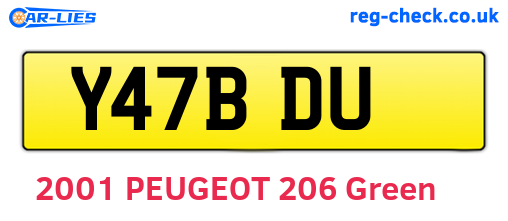 Y47BDU are the vehicle registration plates.