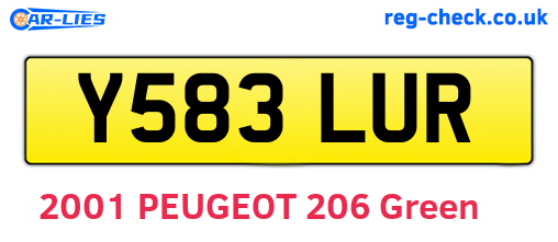 Y583LUR are the vehicle registration plates.