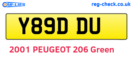Y89DDU are the vehicle registration plates.