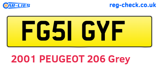 FG51GYF are the vehicle registration plates.