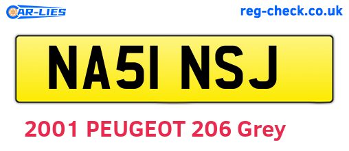 NA51NSJ are the vehicle registration plates.