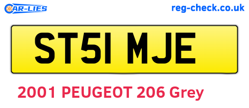 ST51MJE are the vehicle registration plates.