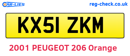 KX51ZKM are the vehicle registration plates.
