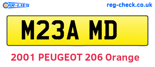 M23AMD are the vehicle registration plates.