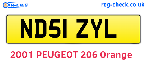 ND51ZYL are the vehicle registration plates.