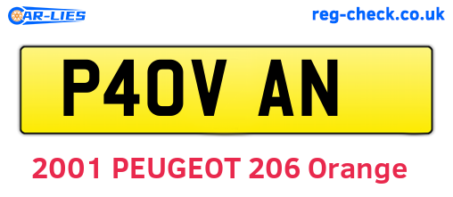 P40VAN are the vehicle registration plates.