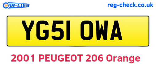 YG51OWA are the vehicle registration plates.