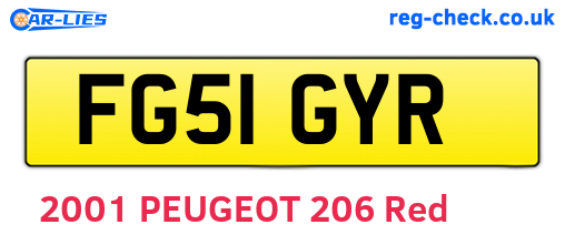 FG51GYR are the vehicle registration plates.