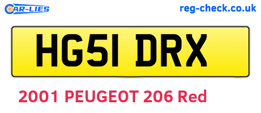 HG51DRX are the vehicle registration plates.