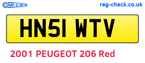 HN51WTV are the vehicle registration plates.