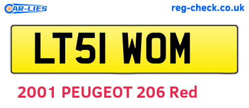 LT51WOM are the vehicle registration plates.