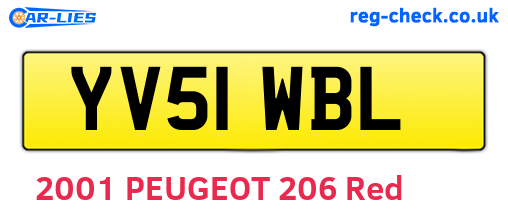 YV51WBL are the vehicle registration plates.