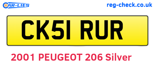 CK51RUR are the vehicle registration plates.