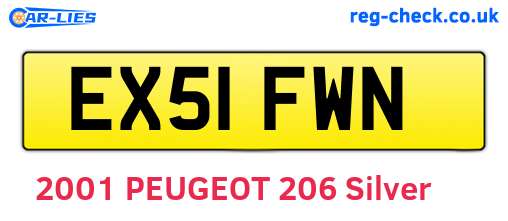 EX51FWN are the vehicle registration plates.