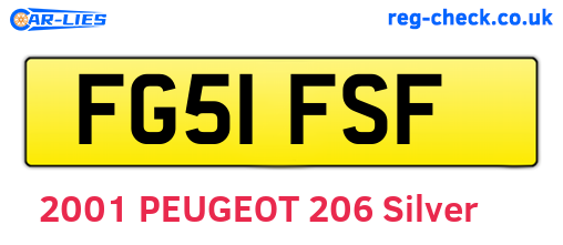 FG51FSF are the vehicle registration plates.