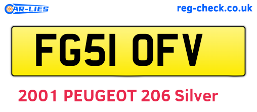 FG51OFV are the vehicle registration plates.