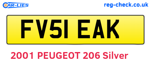 FV51EAK are the vehicle registration plates.