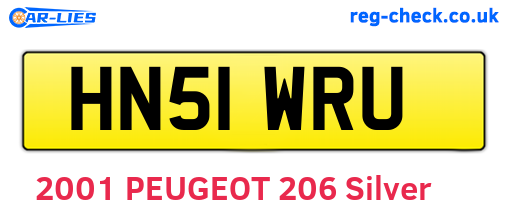 HN51WRU are the vehicle registration plates.