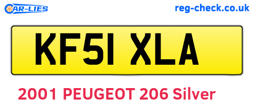 KF51XLA are the vehicle registration plates.