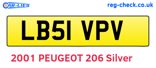 LB51VPV are the vehicle registration plates.