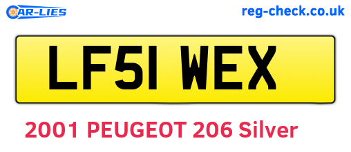 LF51WEX are the vehicle registration plates.