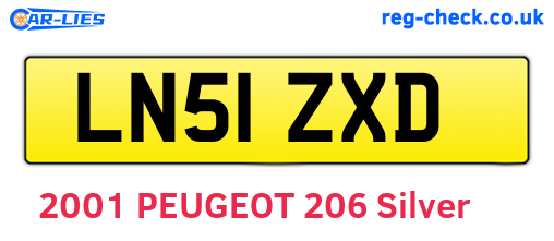 LN51ZXD are the vehicle registration plates.