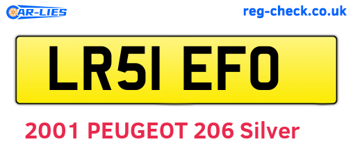 LR51EFO are the vehicle registration plates.