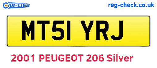 MT51YRJ are the vehicle registration plates.