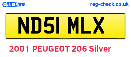 ND51MLX are the vehicle registration plates.